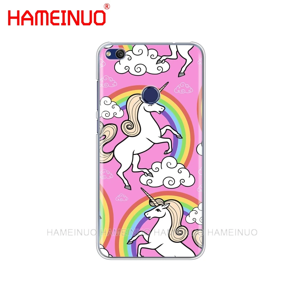 HAMEINUO Радуга Единорог крышка чехол для телефона для huawei Ascend P7 P8 P9 P10 P20 lite plus pro G9 G8 G7 - Цвет: 80805