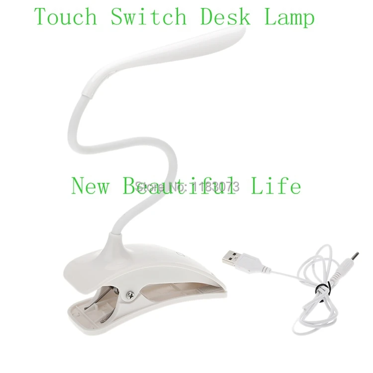 

Flexible LED Reading Light 3-Level Adjustable Brightness USB Rechargeable Touch Sensor Switch Desk Table Lamp Eyes Protection