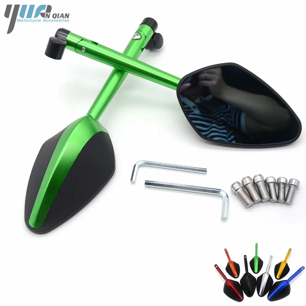

Universal CNC Moto Side Mirror Motorcycle Mirror For Kawasaki ZX6R ZX7R ZX9R ZX10R ZX12R ZX14R Z1000 Z750 ZZR600 ZRX1100 Z1000SX