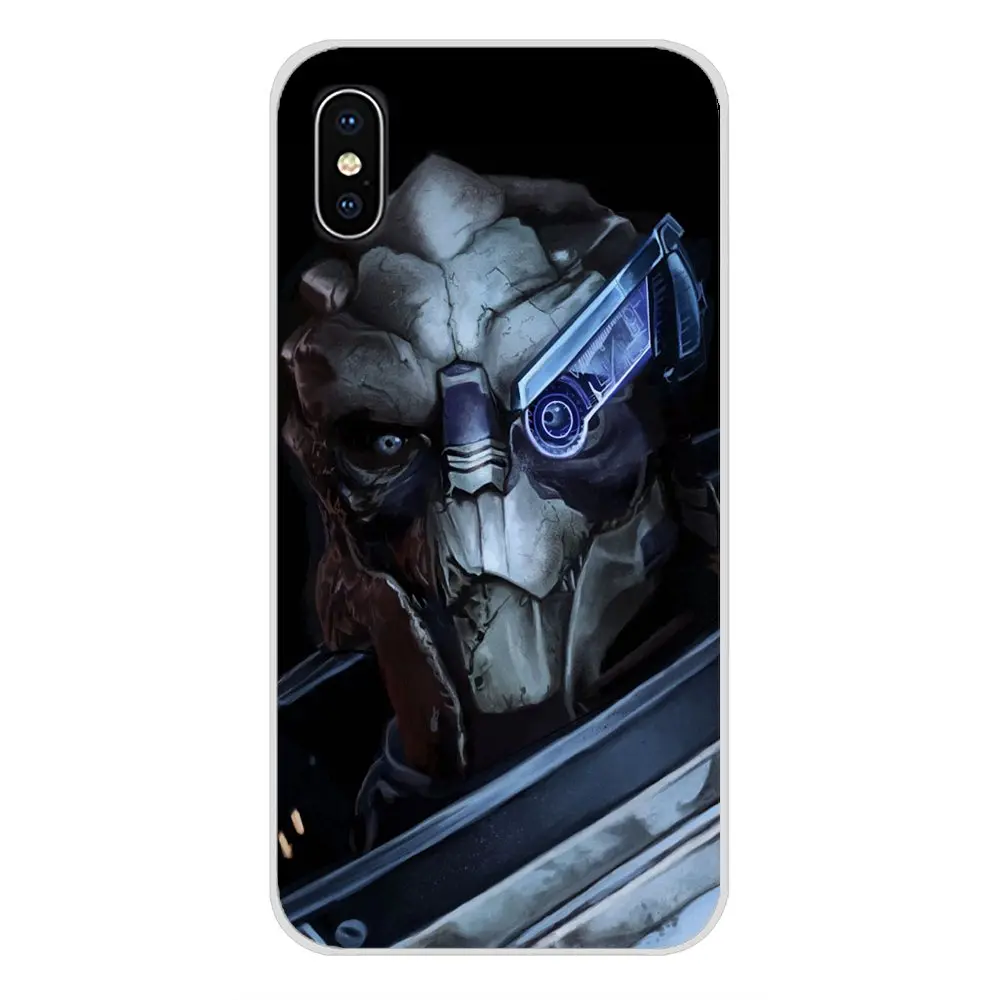 Garrus Vakarian Mass Effect для Apple iPhone X XR XS MAX 4 4S 5 5S 5C SE 6 6S 7 8 Plus ipod touch TPU Прозрачный