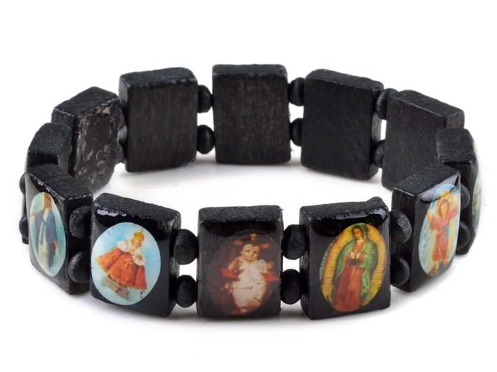 1pc Wholesale Bulk Fashion Wooden Jesus Bracelet Saints Rosary Religious | Украшения и аксессуары