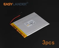 3pcslot 3 7v 3500mah 427093 polymer li ion battery for bluetooth notebook tablet pc ipaq e book power bank pda portable dvd