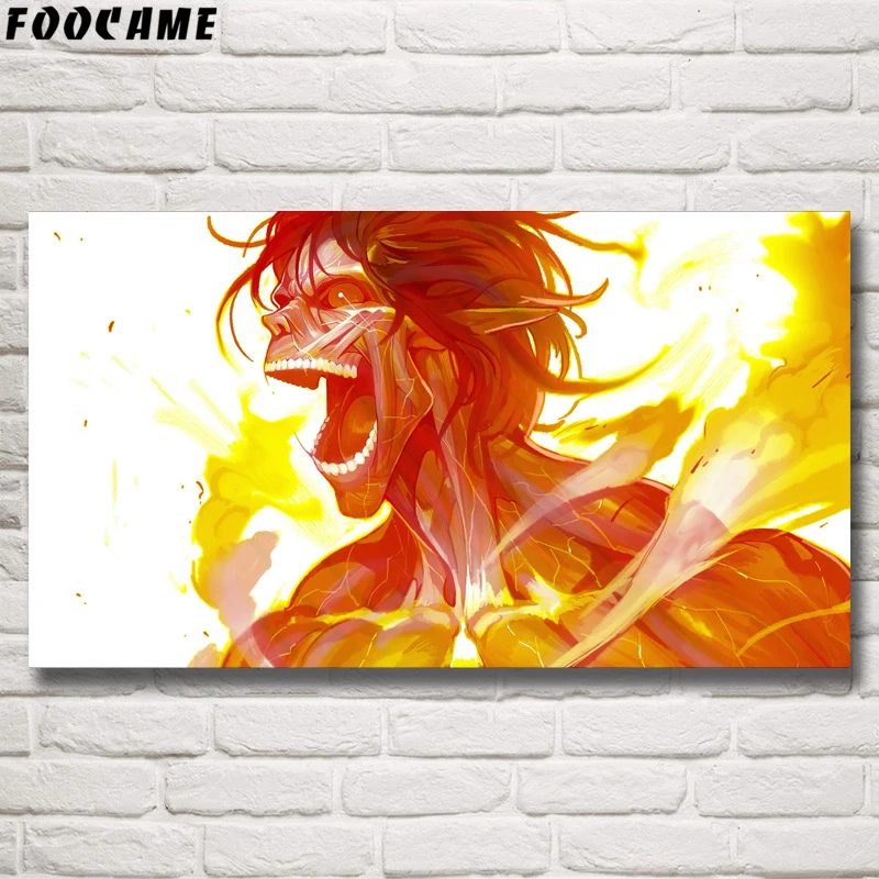 Shingeki No Kyojin Ackerman аниме для девочек постер с шелковым принтом украшение спальни
