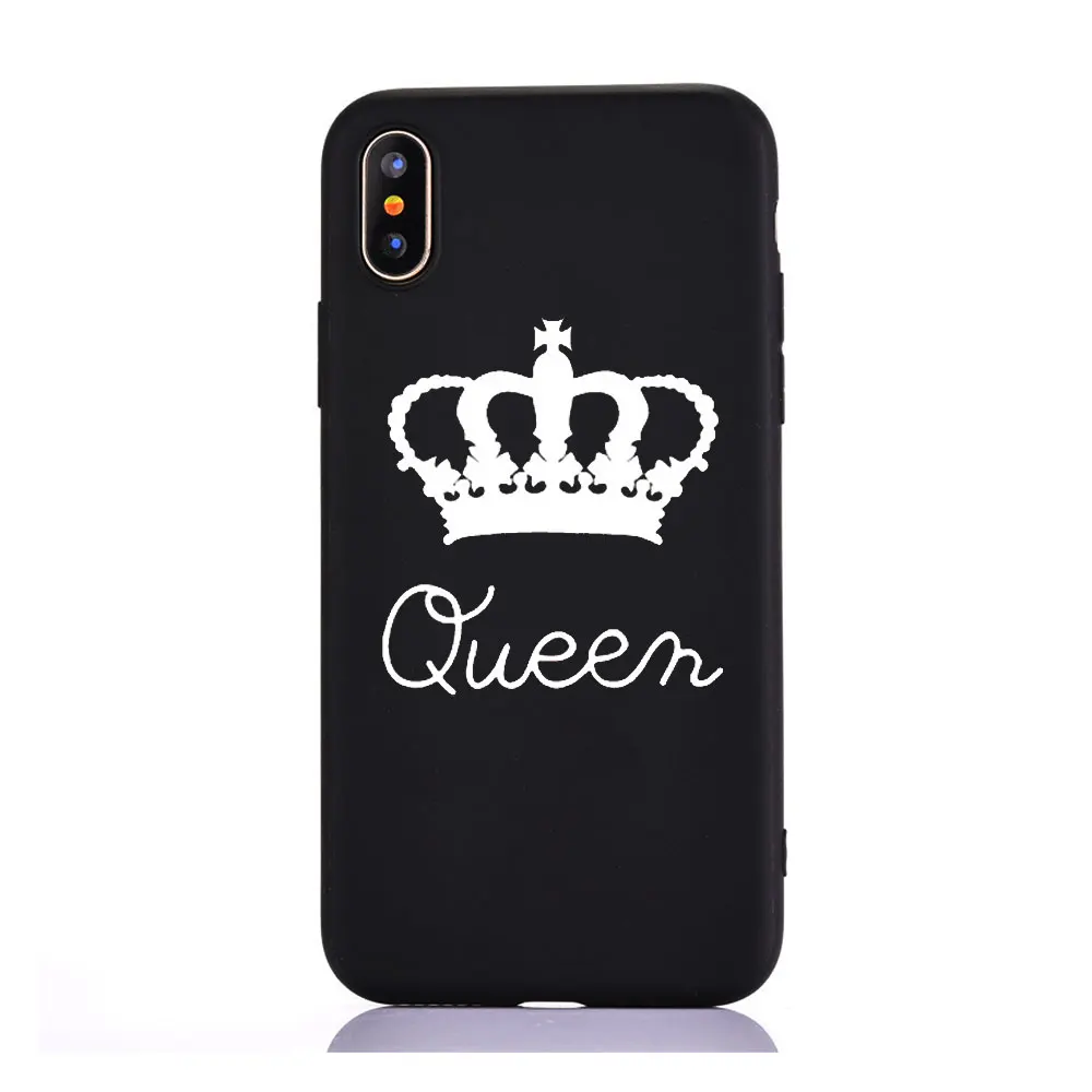 TPU D8008 Чехол для телефона с цитатами Король Королева Любовь Розовый Красный Черный для huawei P20 P30 mate 10 lite p8 P9 P10 Lite honor 10 Мягкий ТПУ силиконовый чехол - Цвет: TPU D8008