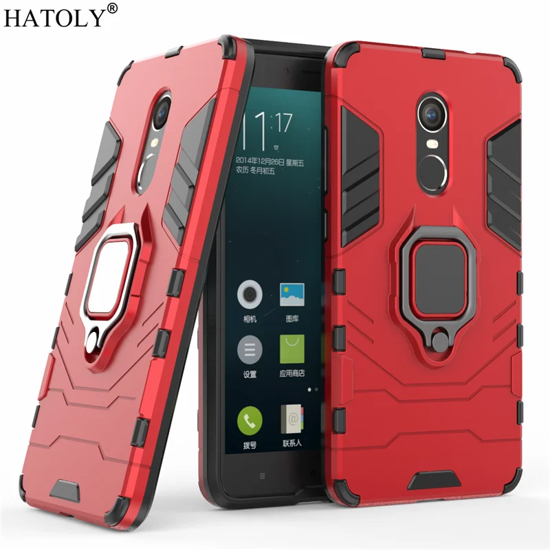For Xiaomi Redmi Note 4X Case 4 Pro Cover Magnetic Suction Ring Bracket Cases Silicon Hard Armor for | Мобильные телефоны и
