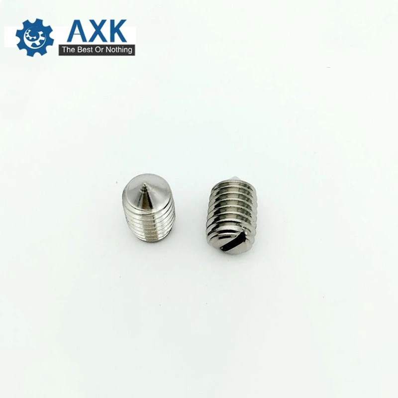 

Set Screw Stainless Steel 100pcs/lot M4 M5 M6 Machine Stainlness High Quality Service Electrical Slotted Din553 With Cone Point