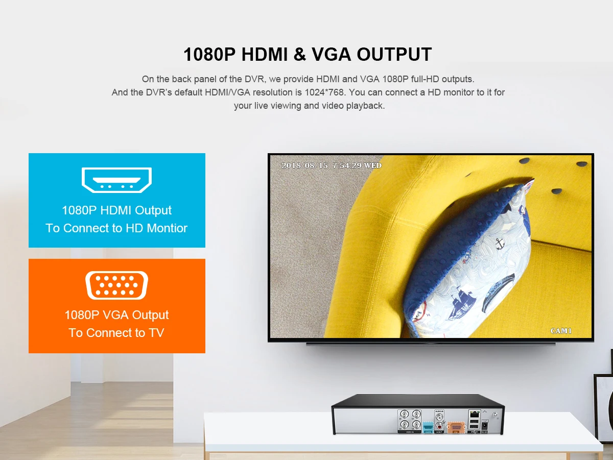 SANNCE 4CH 720P CCTV DVR 1200TVL наружная ИК Ночная система камер домашней безопасности 4CH 720P CCTV комплект видеонаблюдения черный цвет