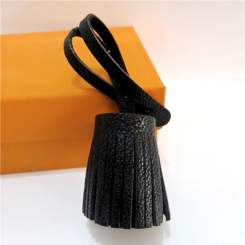 2018 Новый ручной работы из натуральной овчины кожаный брелок с кисточкой