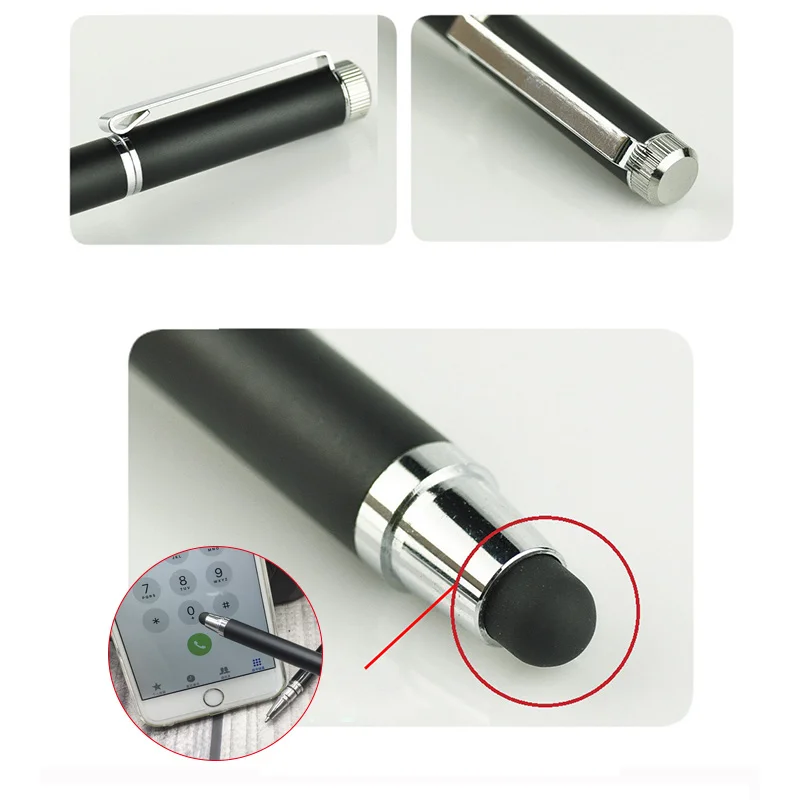 DELVTCH 2в1 металлические шарики Ручка емкостный сенсорный экран перо металлическое