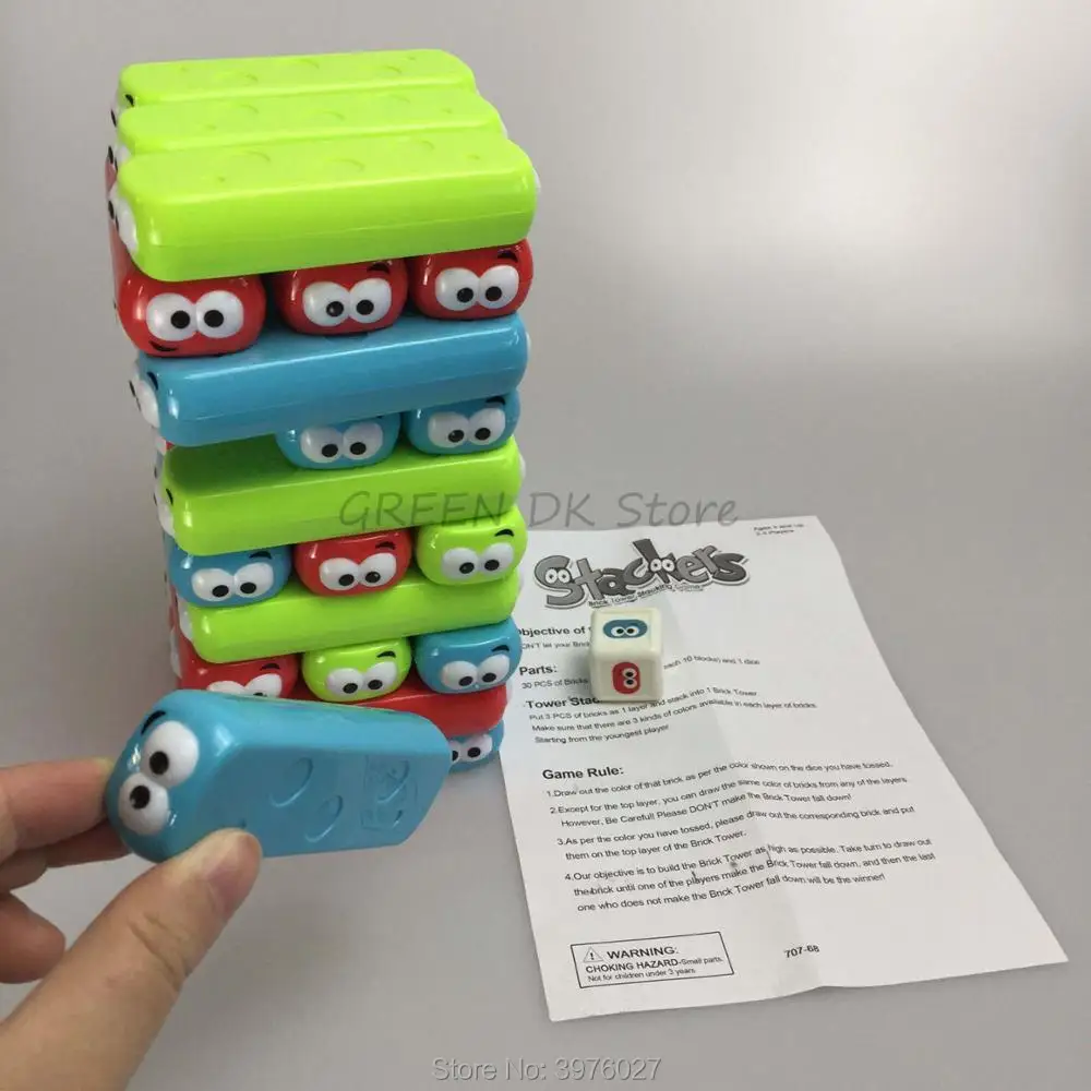 Штабелеры кирпичная башня игра в штабелирование 30 шт. кирпича для всей семьи