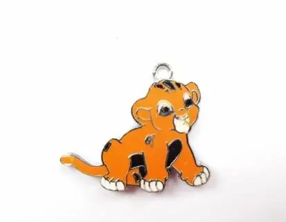 Набор из 10 шт. популярные серьги брелки с героями мультфильмов simba для