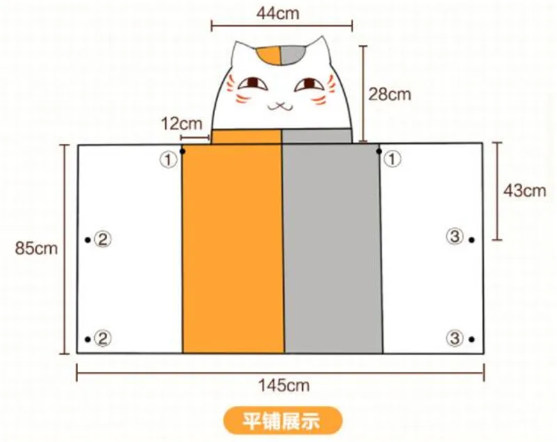 Плащ для косплея кота аниме Нацумэ юджинчоу мягкое плюшевое одеяло шаль на