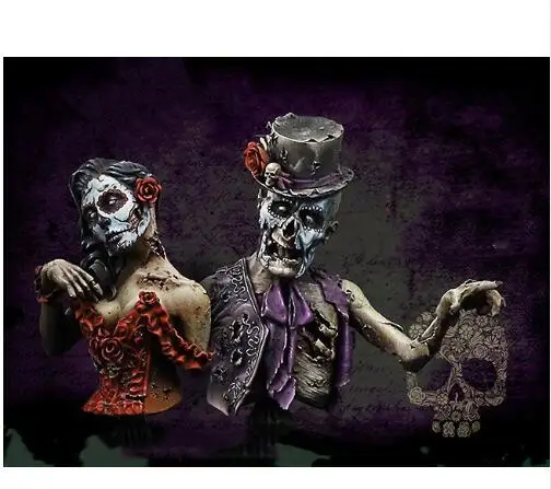 

1/10 ancient Till Death do us Part bust Resin figure Model kits Miniature gk Unassembly Unpainted