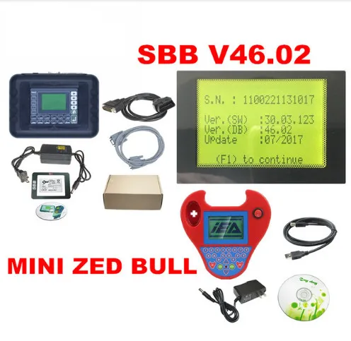 DHL Автоматическая программатор ключей SBB PRO2 V48.99/V48.88/v48.02/V33.02+ мини Zed bull V508 транспондерный чип Cloner Zedbull Key Maker - Цвет: SBB V46.02 Zedbull
