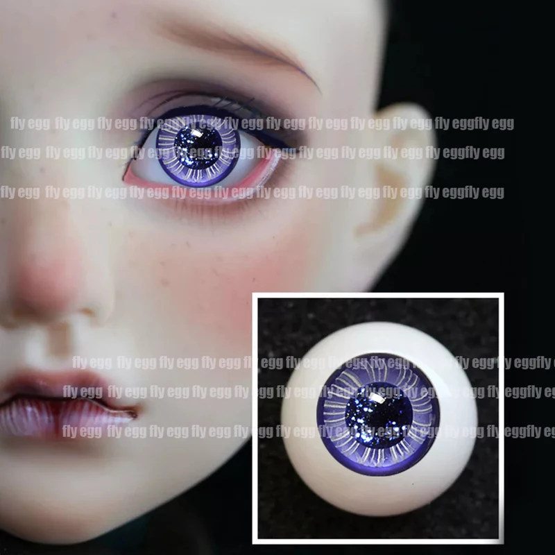 Новые 1 пара DIY акриловые BJD глаза фиолетовые алмазные 12 мм 14 16 18 20 22 давление sd msd 1/3