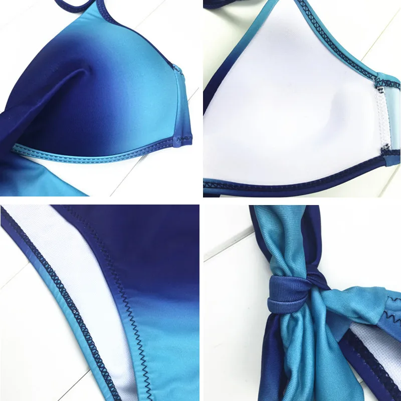 2018 комплект бикини сексуальный пуш-ап женский купальник большой размер