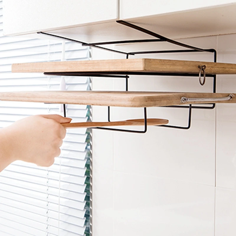 

Multi-layer Iron Shelf Multifunctional Cutting Board Storage Cabinet Hanging Holder Cupboards Rack Organizer Kitchen Accessories