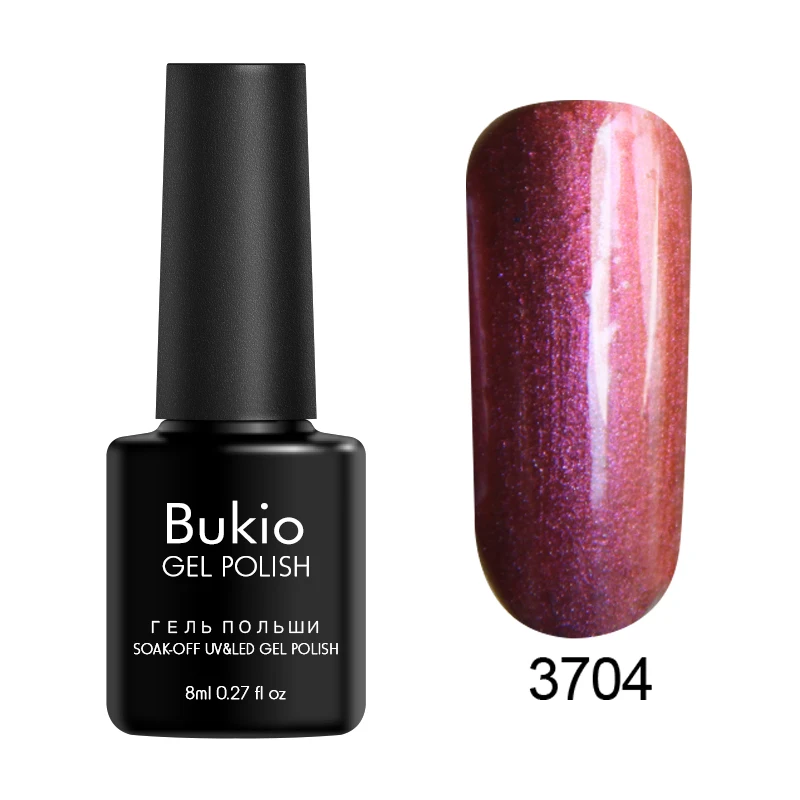 3704 Bukio Хамелеон Блестящий Гель-лак для ногтей порошок зеркальный эффект лак для ногтей 12 цветов долговечный замочить УФ светодиодный лак - Цвет: 3704