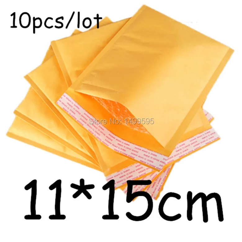 Высококачественные 110*150 мм 10 шт./лот желтые конверты из крафт бумаги для почтовых