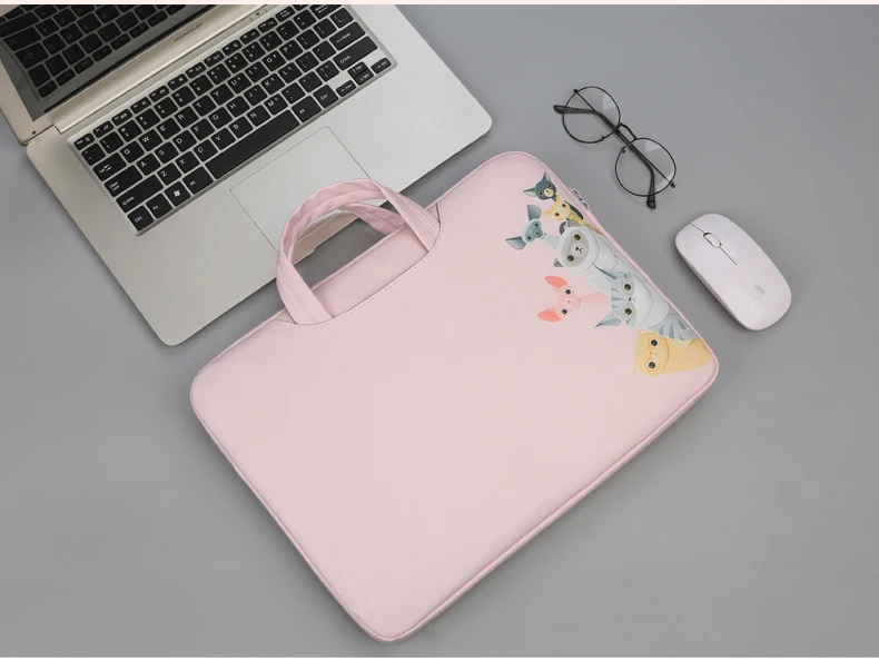 Женские сумки для ноутбука PU портативный чехол для переноски Macbook AIr Dell HUAWEI 13 15 дюймов Сумка для ноутбука водонепроницаемая сумка для мыши