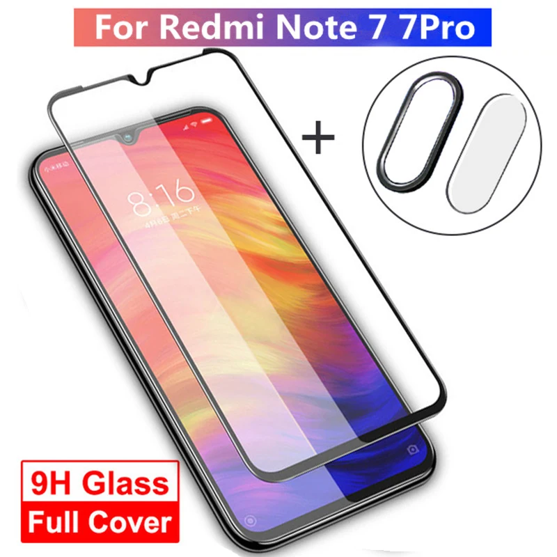 Защитная пленка 3 в 1 для задней камеры Metel ring Для Redmi Note 7 7pro S закаленное стекло