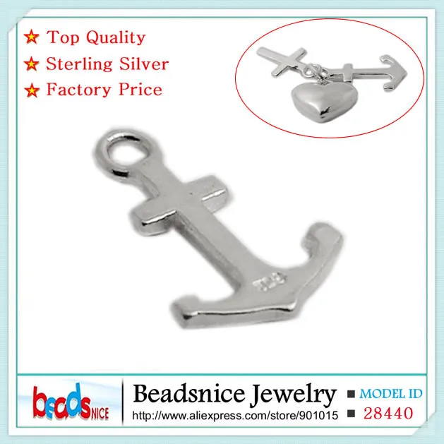 

Beadsnice ID28440 top quality 925 sterling silver anchor charm wholesale 925 silver charms personalized for fine jewelry making