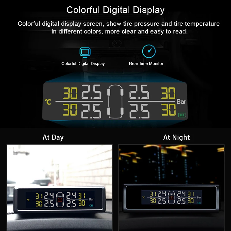 Junsun TPMS шин Давление мониторинга Системы Пластик случае автосигнализации logicar с 4