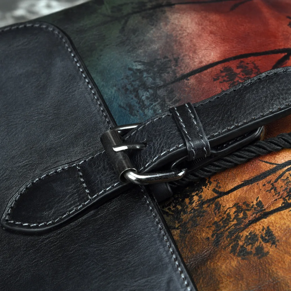 Женский рюкзак ручной работы в стиле ретро модный из натуральной кожи с