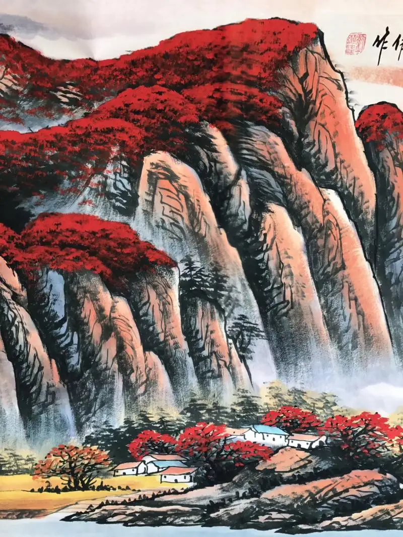 350CM large Huge - TOP foreign business gift Home OFFICE SHOP WALL Decorative art Landscape tree chinese silk painting | Дом и сад