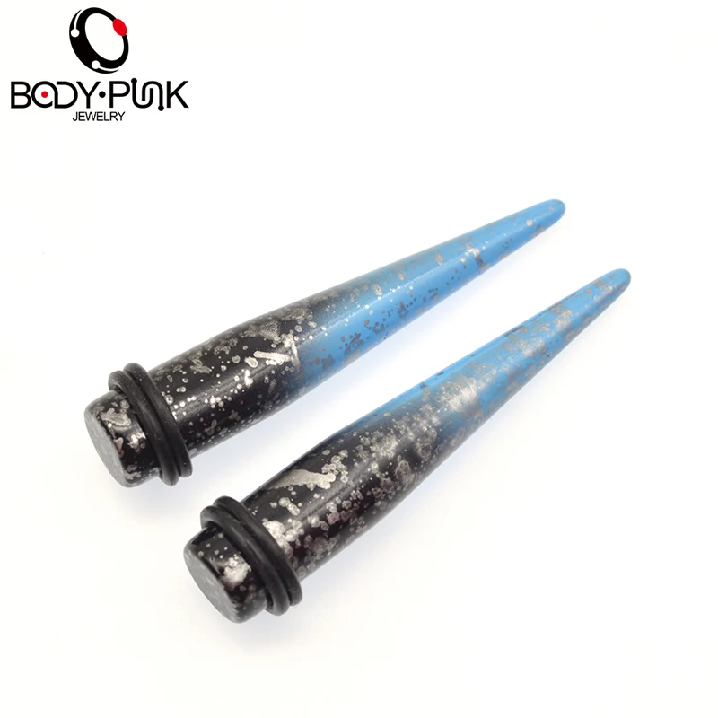 Боди Панк синий блестящий точечный 2 шт Акриловые подтяжки растягиватель твердое