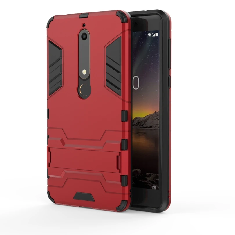 Чехол для Nokia 6 2018 / Nokia6 5 дюйма тонкие жесткие задние чехлы телефонов Броня робота