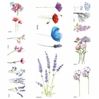 Акварельные цветочные временные тату-наклейки, женские тела, руки, водонепроницаемые тату, временные дети, милая фотография