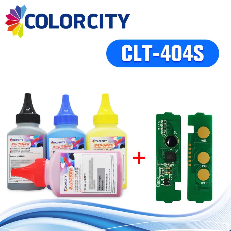 Совместимый тонер порошок + чип CLT 404S для samsung xpress SL C430W C430 C433W C480 C480FN C480FW C480W принтер