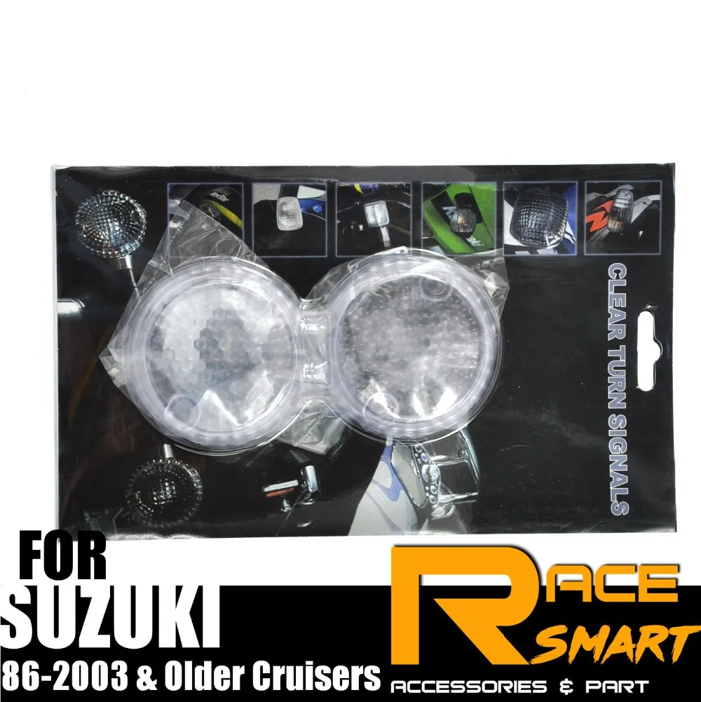 

Motorcycle Front Turn Signal Light Lens Cover Case For SUZUKI 1986 1987 1988 1989 90 91 92 93 94 95 96 97 2003 & Older Cruisers