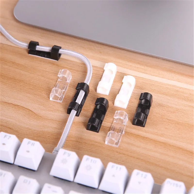 SIANCS 20PCS Clip Cable Winder Bobbin clamp protector USB Ties Organizer Wire Cord Fixer Holder Management | Электроника