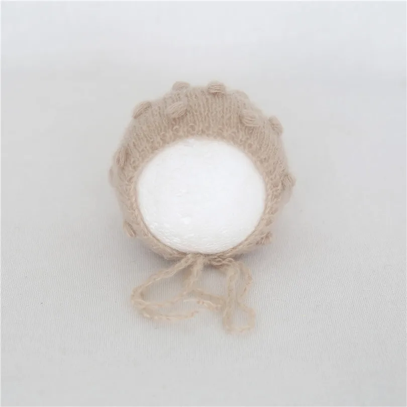 Vintage Baby Girl Photography Hat Knitted Bonnet Newborn Photo Props Crochet Cap Infant Beanie Ready to Ship | Детская одежда и