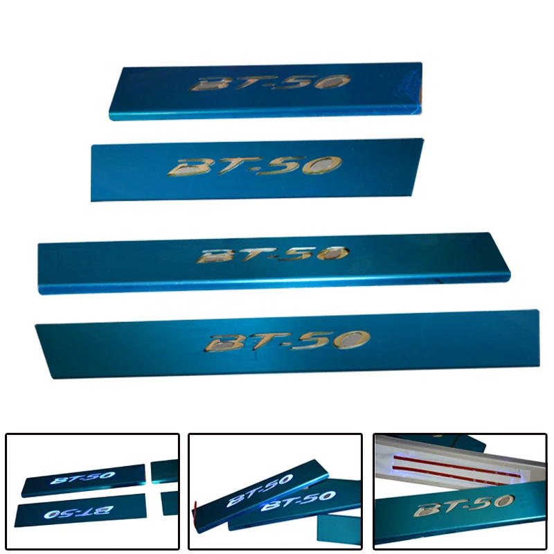 

LED WELCOME LIGHTS FIT FOR MAZDA BT-50 LED scuff plate door sills entry guards covers for BT50 2012-2016 auto accessories