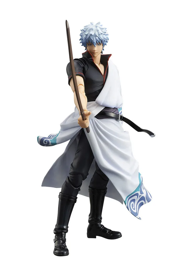 Аниме фигурка из PVC MegaHouse Variable Action Heroes GINTAMA Silver Soul Sakata Gintoki - собираемая модель игрушки куклы в подарок.