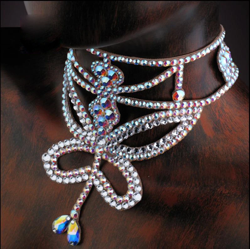 

2020 New arrival Latin dance accessories senior stones dance necklace women latin dance necklaces DXSP0140023