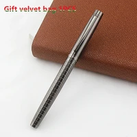 high quality luxury fountain pen metal 0 5mm medium nib ink pens business school office supplies velvet bag package