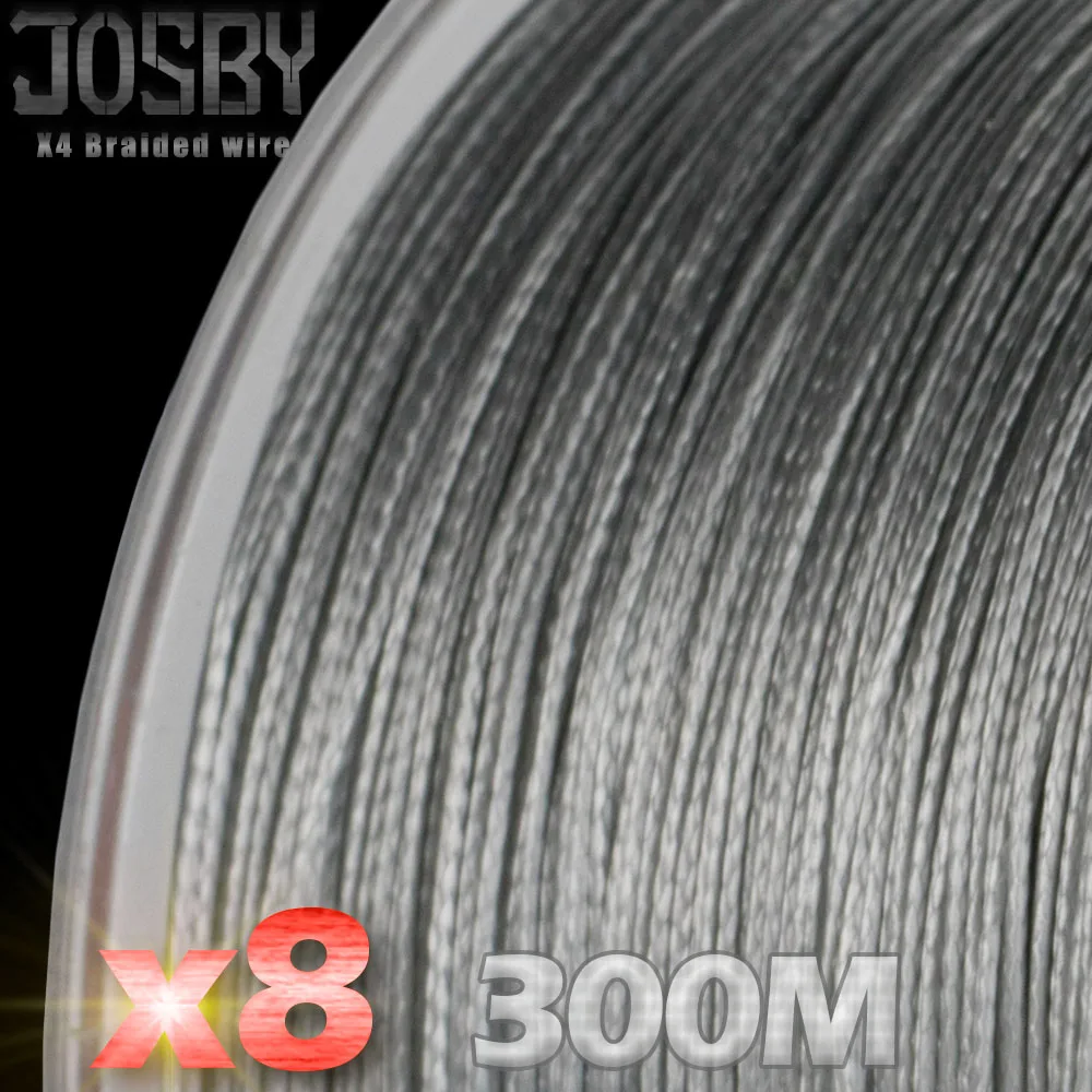 JOSBY многонитевая многоцветная плетеная леска 300 м 8 нитей PE рыболовная снасть 12LBS
