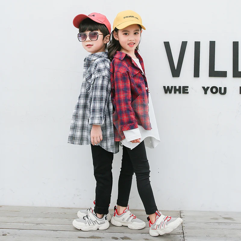 2019 New Summer Kids Shoes Casual Children Footwear Sneakers Single Mesh Breathable Girls Tennis Boys Sport Size 19001 | Детская одежда