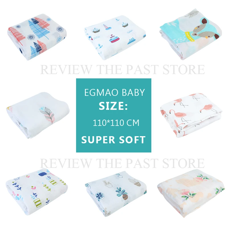Муслиновые пеленки для младенцев из 100% хлопка мягкие одеяла новорожденных марля
