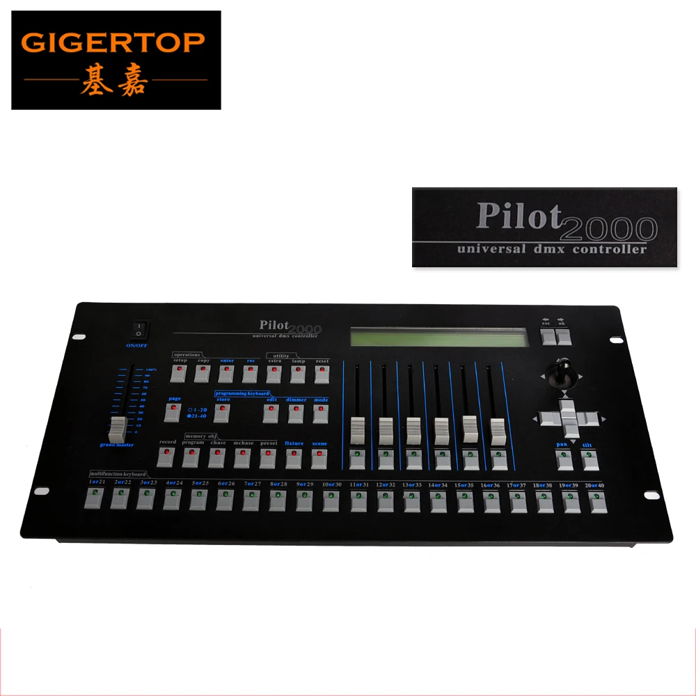 

Free Shipping Pilot 2000 DMX 512 Controller,Hot Selling Stage Light Controller DMX disco club/Professional Audio Equipment