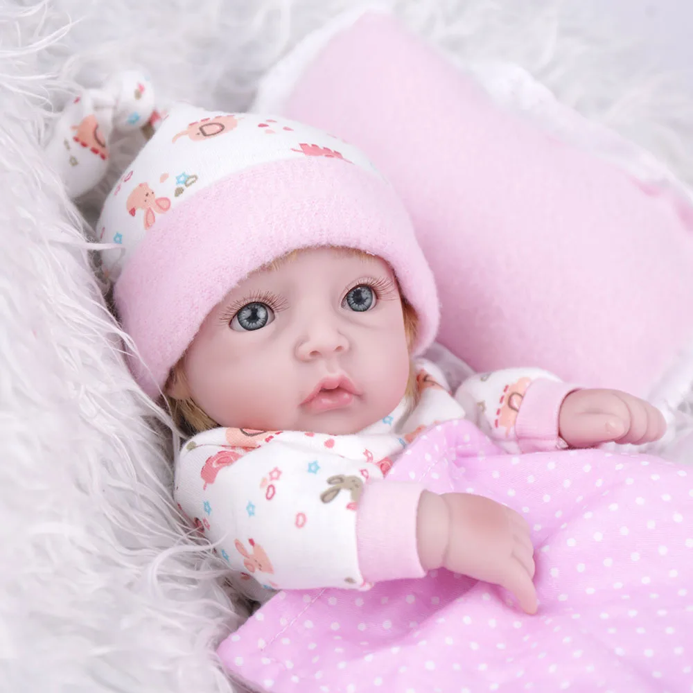 NPKDOLL 10 дюймов 25 см полностью силиконовые куклы для новорожденных ручная работа