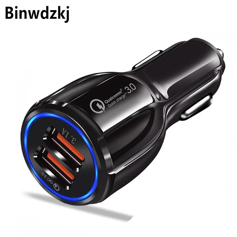 Автомобильное зарядное устройство Quick Charge 3 0 Dual USB автомобильное Qualcomm QC быстрая