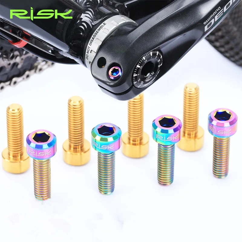 Риска titanium M6 * 20 мм mtb carnk болты для Shimano Deore XT диаметра окружности болтов (болты 2