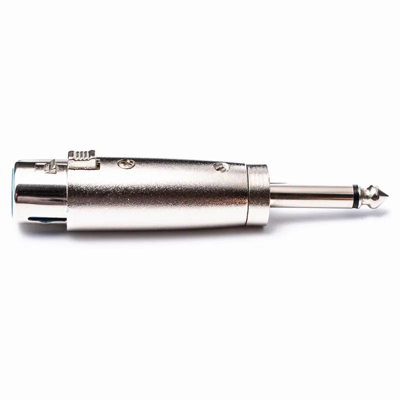 10 шт./лот никелированный 3-контактный гнездовой разъем XLR к моно 6 35 мм Штекерный