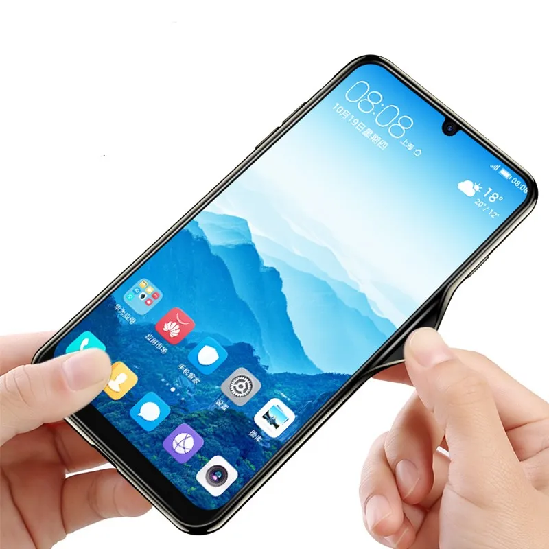 Чехол для Huawei Y7 Pro 2019 с гальваническим покрытием из мягкого органического стекла