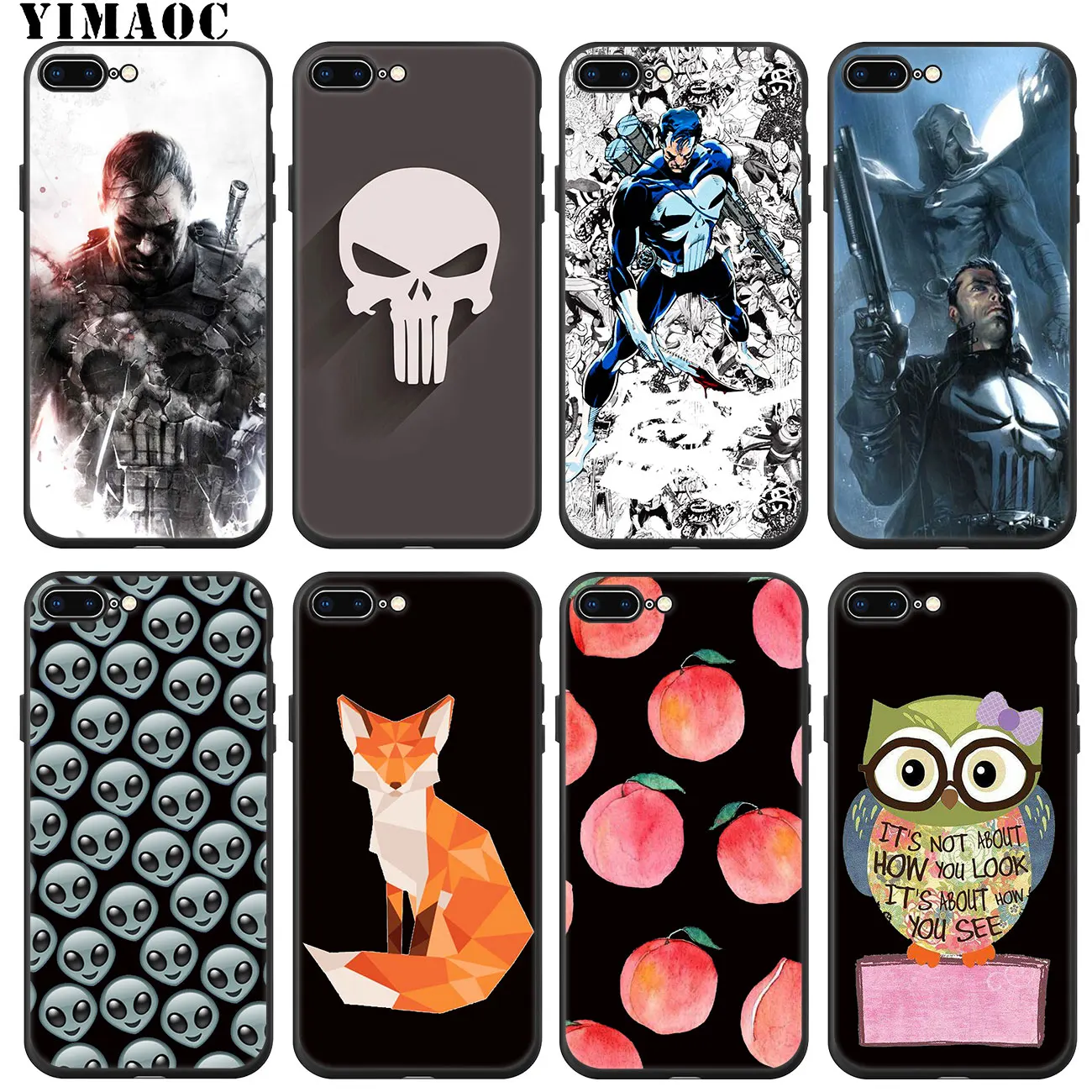 Мягкий силиконовый чехол YIMAOC The Punisher для iPhone 11 Pro XS Max XR X 6 6S 7 8 Plus 5 5S SE 10 из ТПУ с